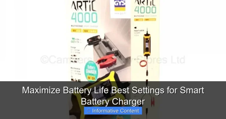 Maximize Battery Life Best Settings for Smart Battery Charger