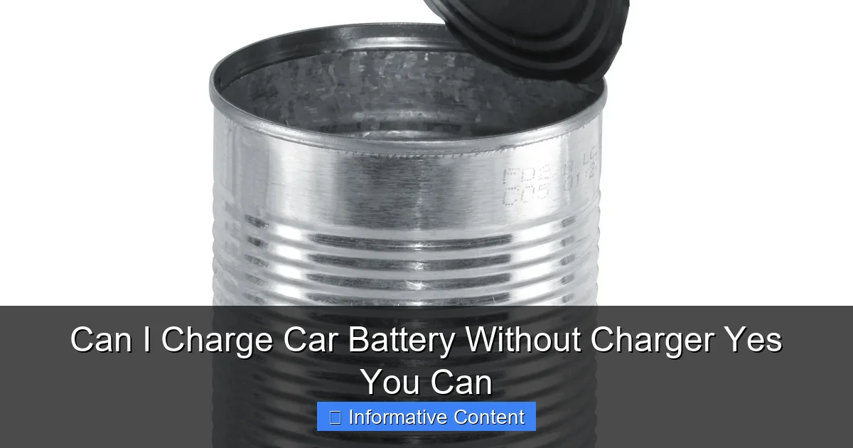 Can I Charge Car Battery Without Charger Yes You Can