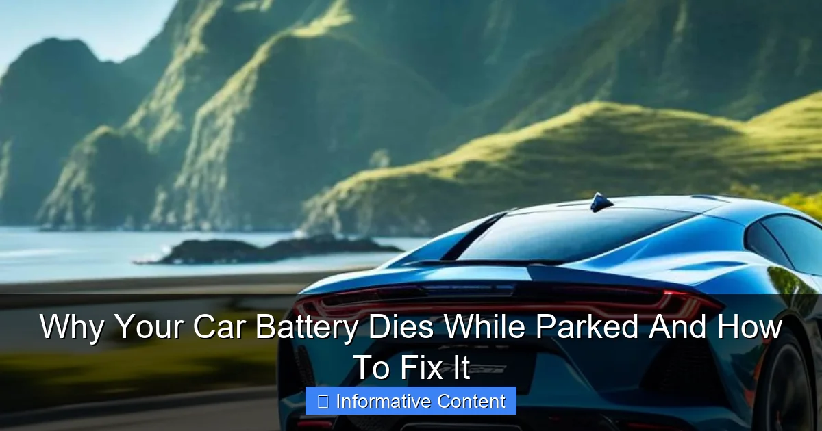 Why Your Car Battery Dies While Parked And How To Fix It