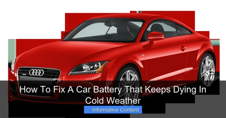 How To Fix A Car Battery That Keeps Dying In Cold Weather