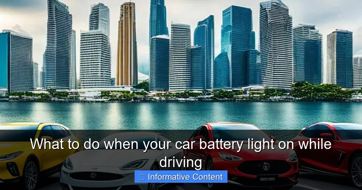 What to do when your car battery light on while driving