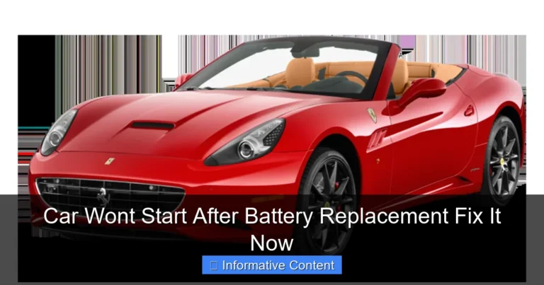 Car Wont Start After Battery Replacement Fix It Now