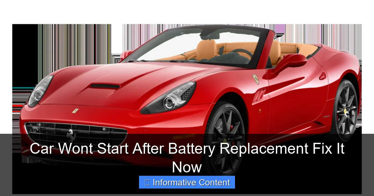 Car Wont Start After Battery Replacement Fix It Now
