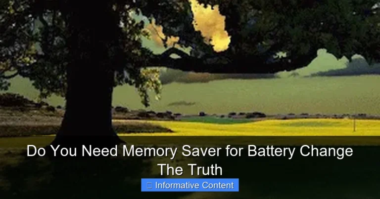Do You Need Memory Saver for Battery Change The Truth
