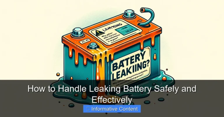 How to Handle Leaking Battery Safely and Effectively