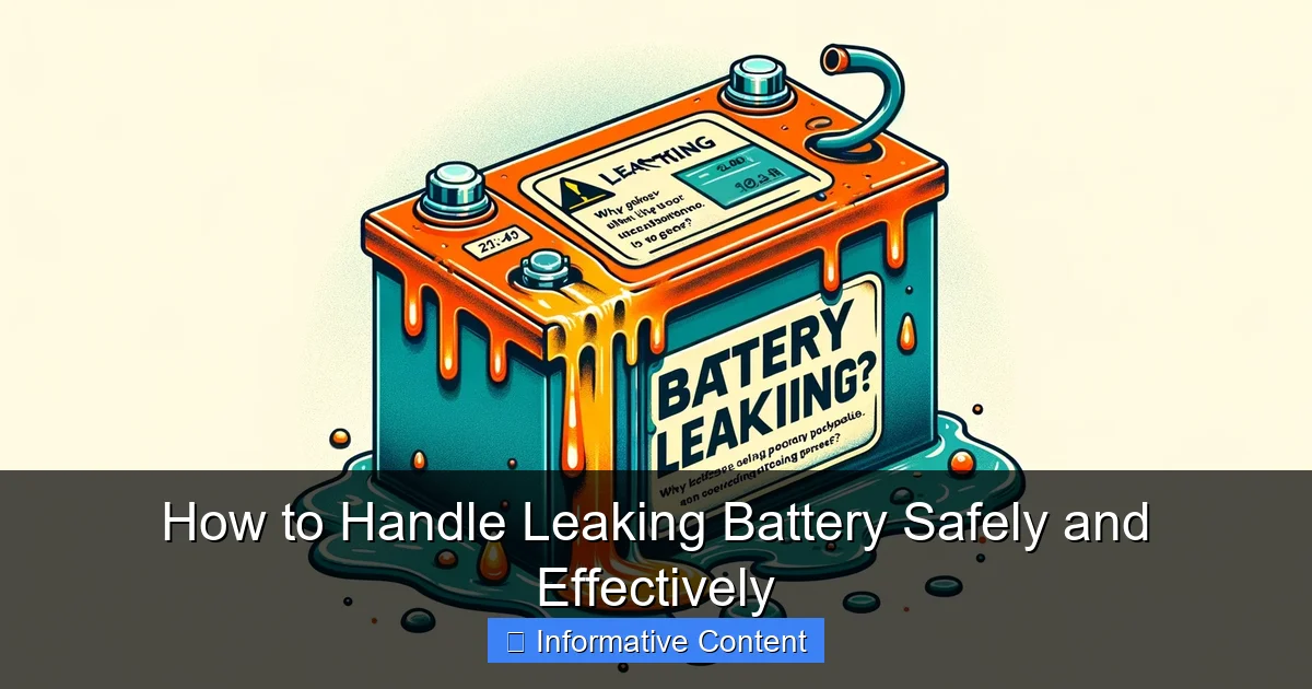 How to Handle Leaking Battery Safely and Effectively