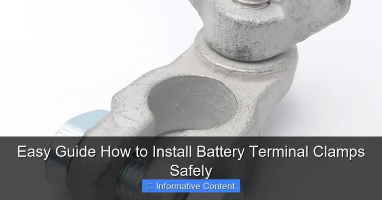 Easy Guide How to Install Battery Terminal Clamps Safely