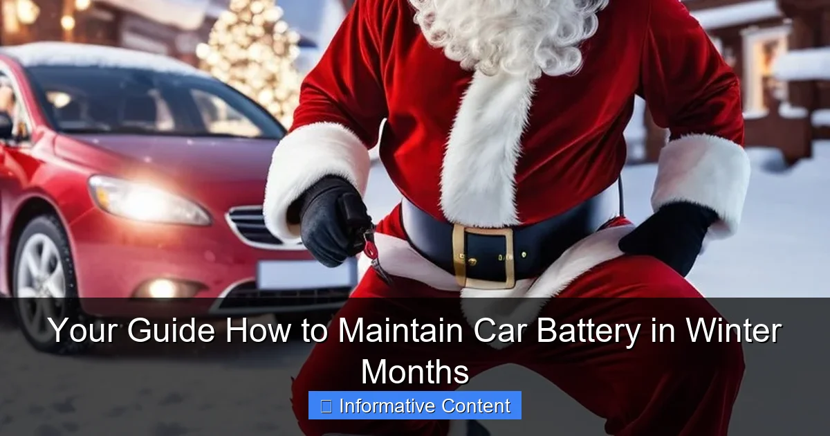 Your Guide How to Maintain Car Battery in Winter Months