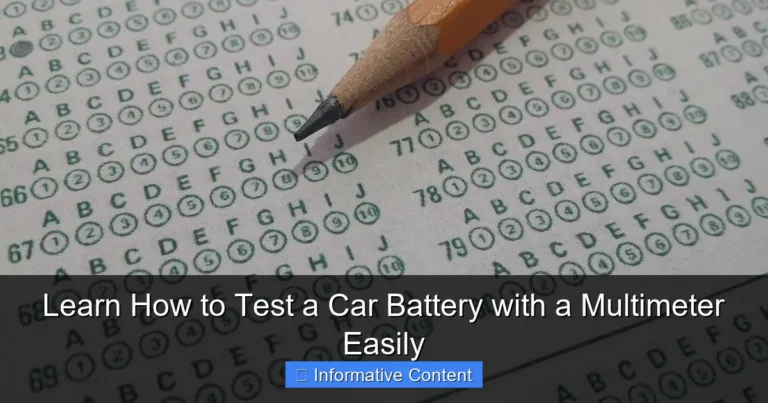 Learn How to Test a Car Battery with a Multimeter Easily