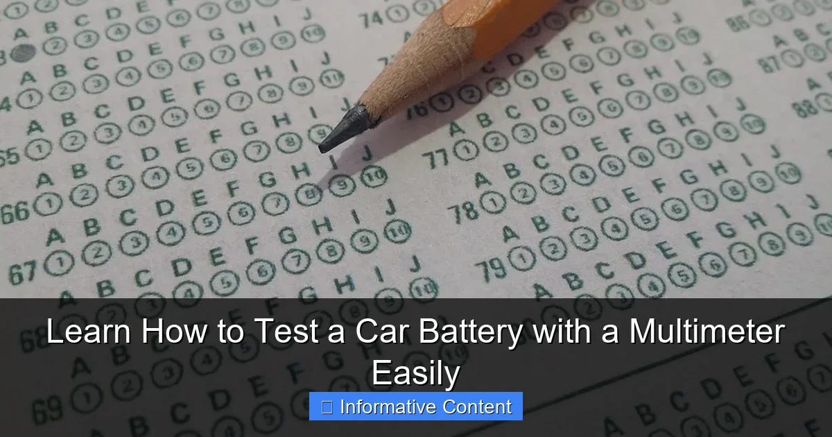 Learn How to Test a Car Battery with a Multimeter Easily