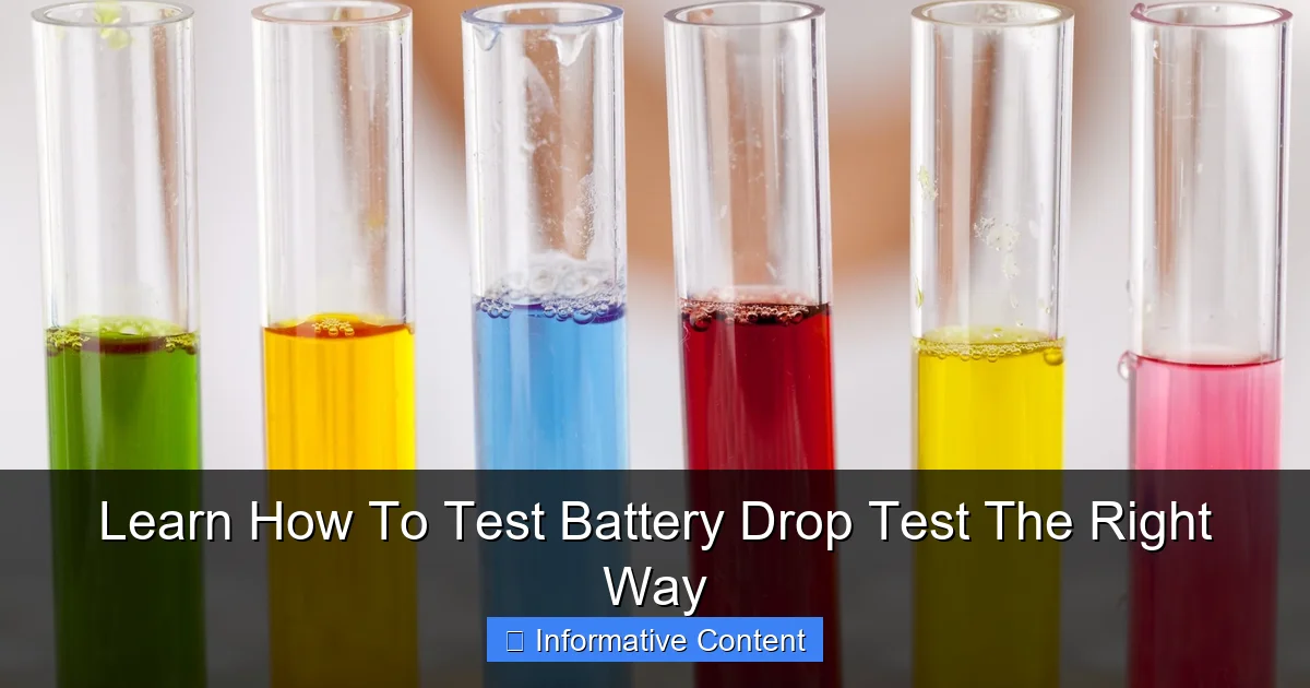 Learn How To Test Battery Drop Test The Right Way