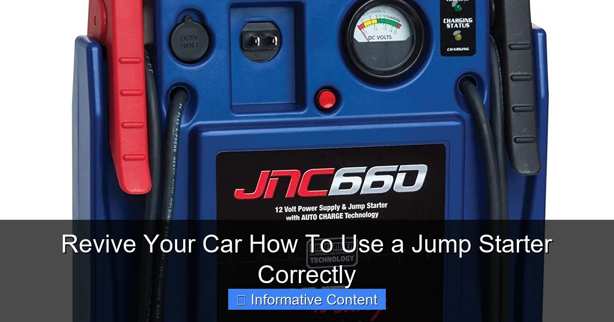 Revive Your Car How To Use a Jump Starter Correctly