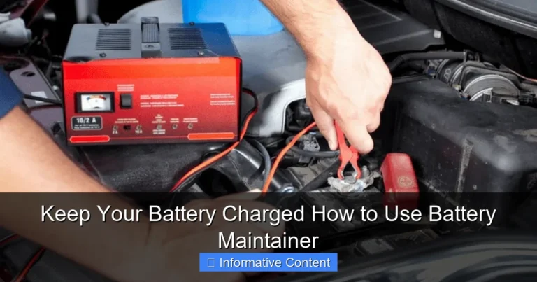 Keep Your Battery Charged How to Use Battery Maintainer