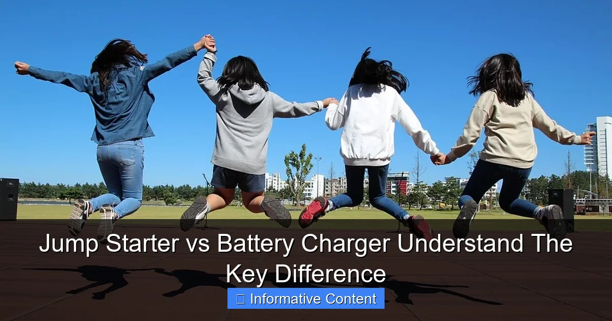 Jump Starter vs Battery Charger Understand The Key Difference