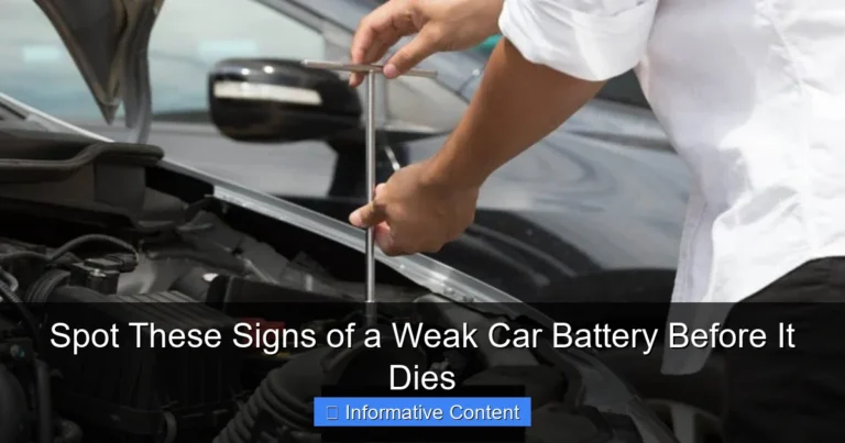 Spot These Signs of a Weak Car Battery Before It Dies