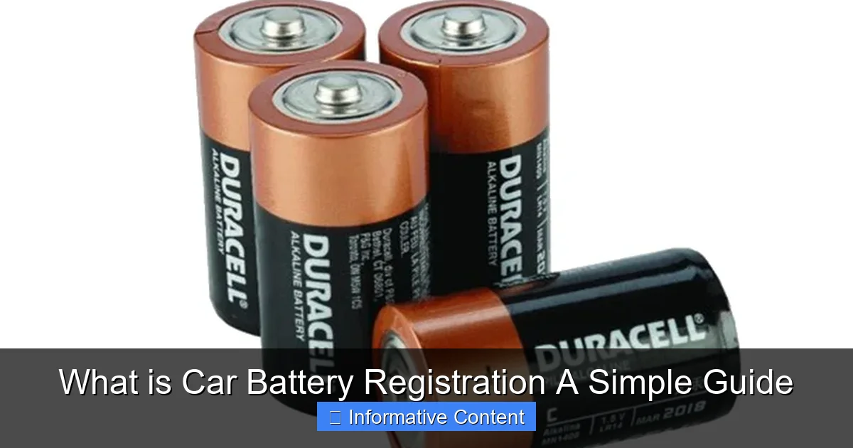 What is Car Battery Registration A Simple Guide