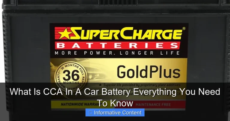 What Is CCA In A Car Battery Everything You Need To Know