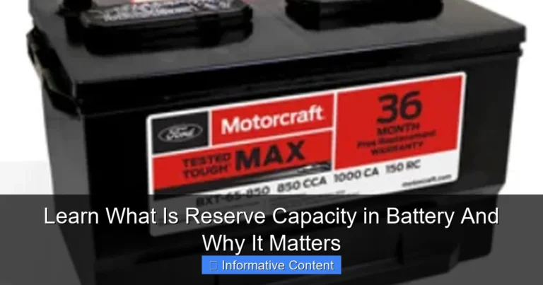 Learn What Is Reserve Capacity in Battery And Why It Matters