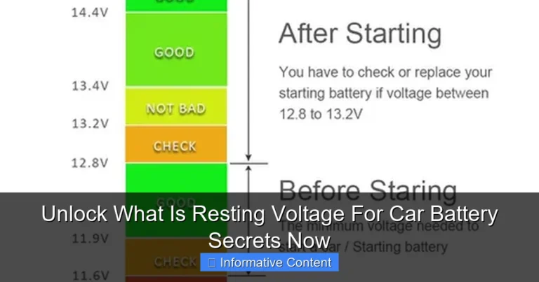 Unlock What Is Resting Voltage For Car Battery Secrets Now