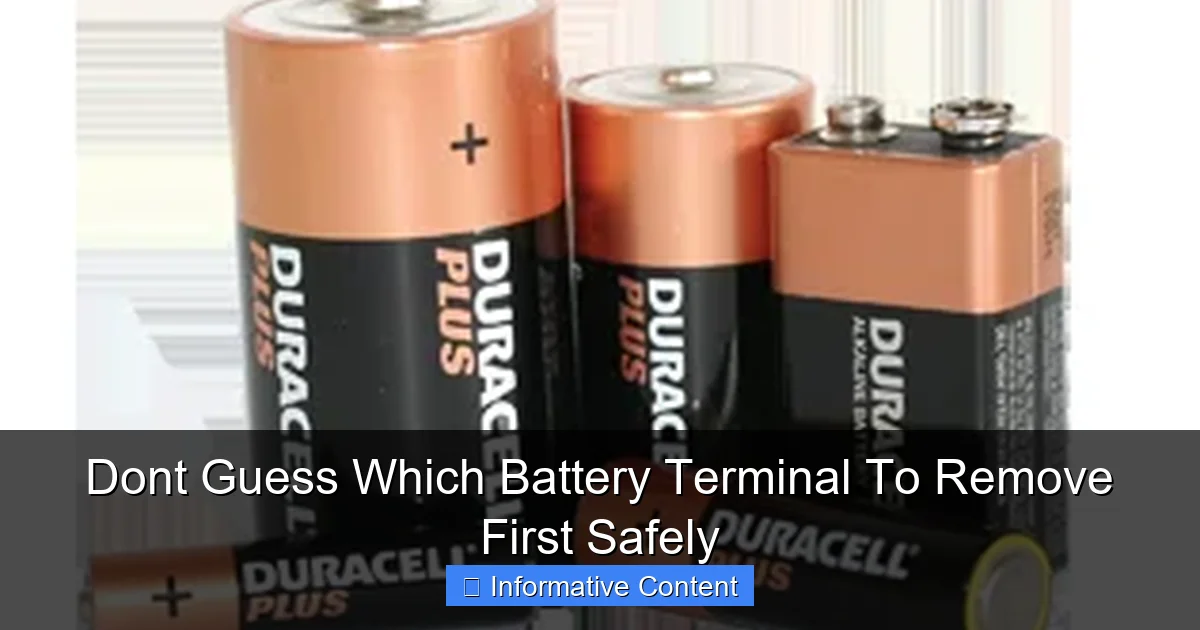 Dont Guess Which Battery Terminal To Remove First Safely