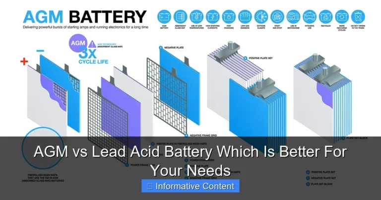 AGM vs Lead Acid Battery Which Is Better For Your Needs