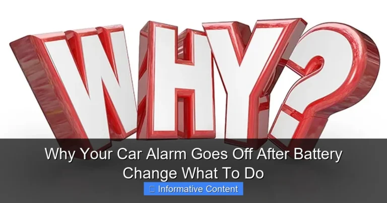 Why Your Car Alarm Goes Off After Battery Change What To Do