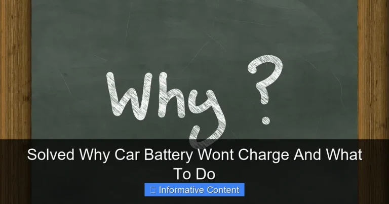 Solved Why Car Battery Wont Charge And What To Do