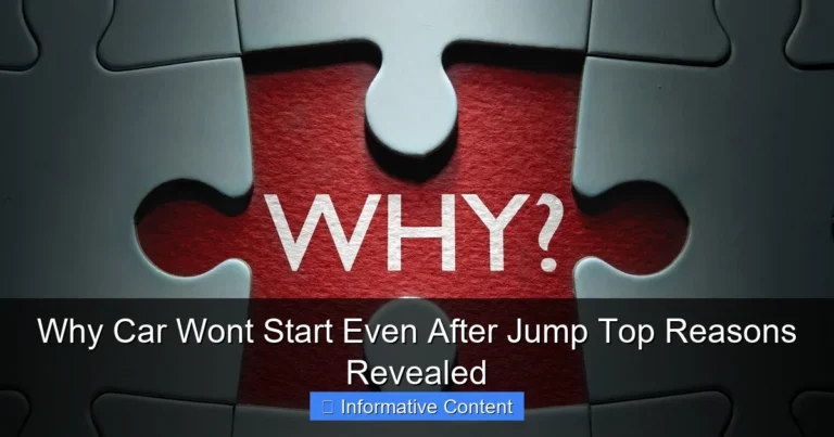 Why Car Wont Start Even After Jump Top Reasons Revealed
